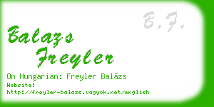 balazs freyler business card